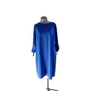 Cece Long Sleeve Size 14w Blue Dress